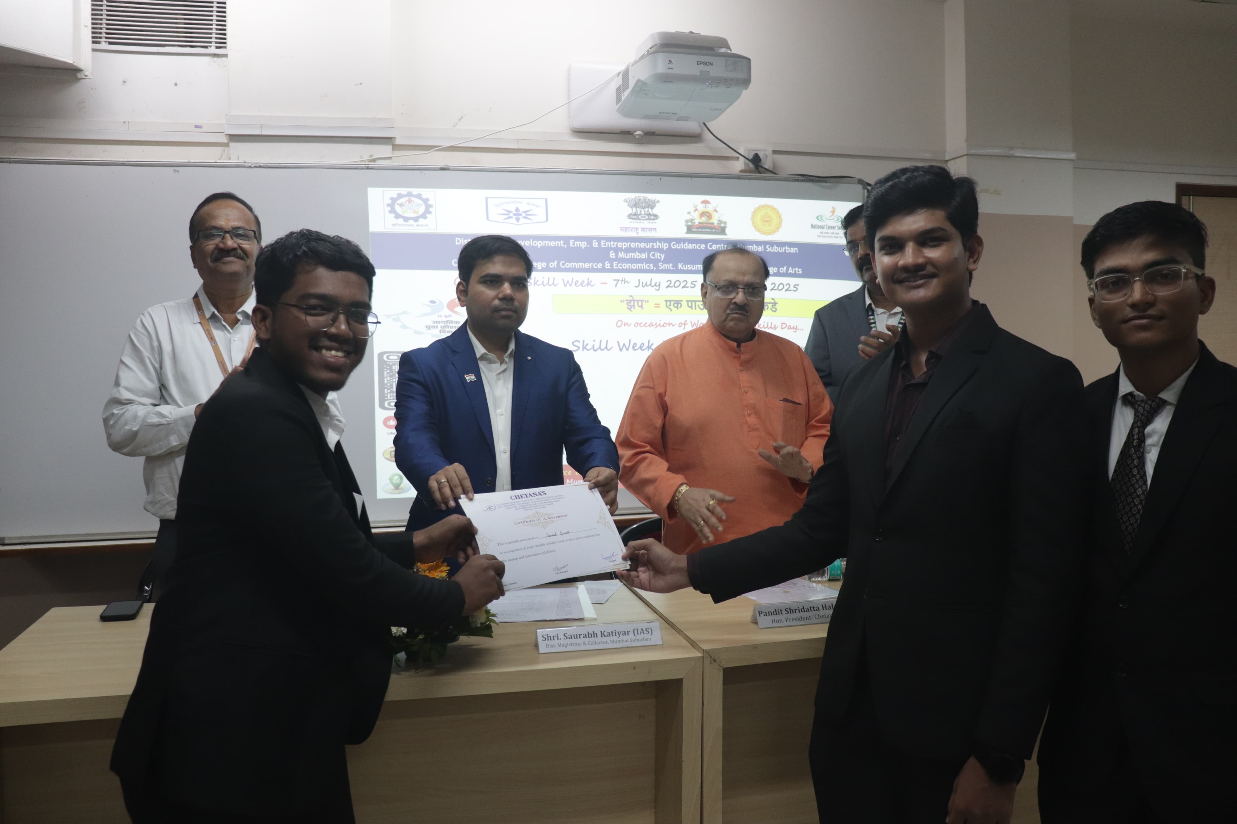 Winning Youth Skill Week 2025 – Recognized by the Mumbai Suburban Collector